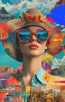 A woman wearing sunglasses and a hat